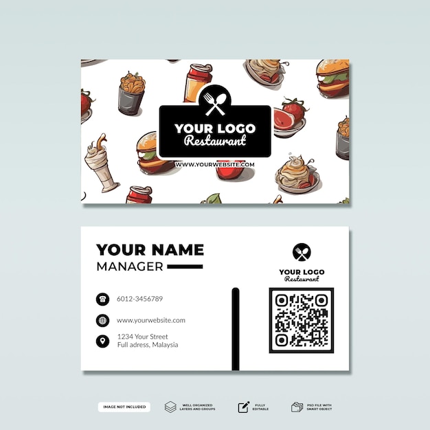 Restaurant and Food Themes Business Card Template – Free Download