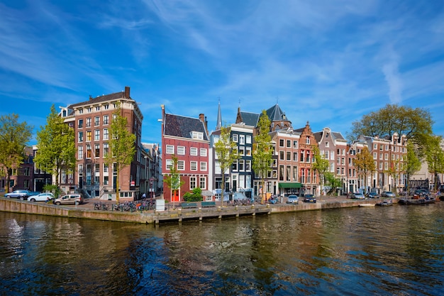 Amsterdam Canal, Bridge, and Medieval Houses – Free Download