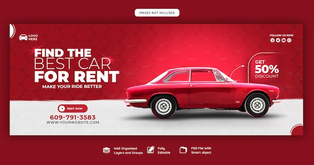 Car Rental and Automotive Facebook Cover Template – Free to Download