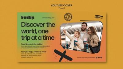 Travel Adventure YouTube Cover Template – Free Download