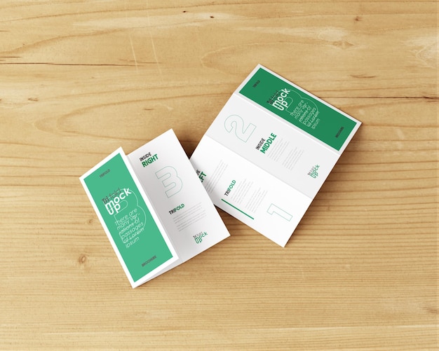 Tri Fold Brochure Mockup – Free Download, Free Stock Photo