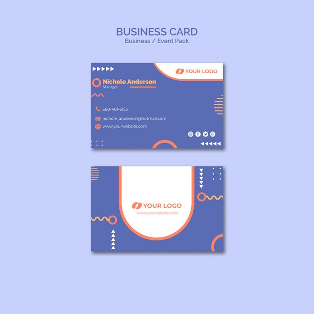 Business Event Concept Business Card Template – Free Download