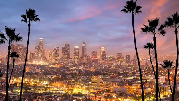 Los Angeles Downtown Skyline Cityscape in CA USA – Free Download