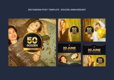 Golden Anniversary Instagram Posts – Download Free Stock Photos