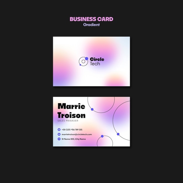 Gradient Business Card Template – Free Download