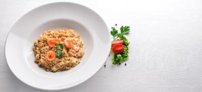 Delicious Risotto with Salmon and Cream Sauce – Free Download