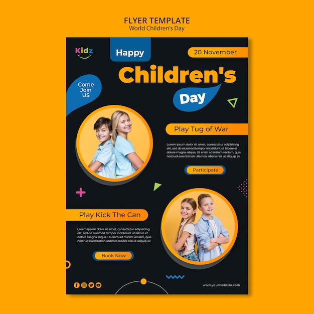 Children’s Day Flyer Template – Free Stock Photo, Download for Free