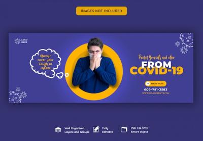 Facebook Cover Template for Coronavirus (COVID-19) – Free Download