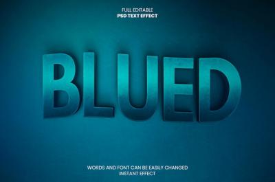 Blue Gradient Texture Text Effect – Free Download