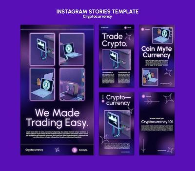 Cryptocurrency Instagram Stories Design Template – Free Download