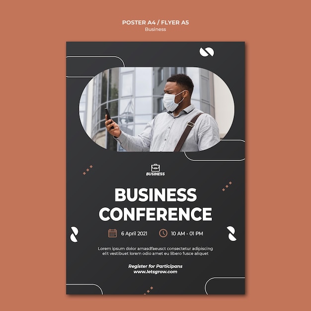 Business Print Template Featuring Photo – Free Download