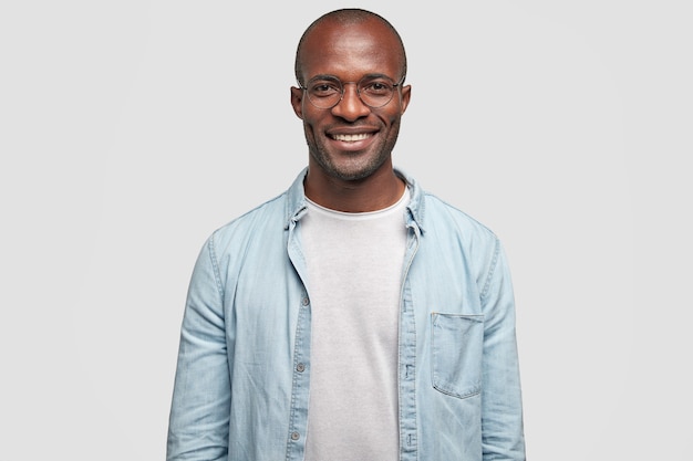 Young African American Man in Denim Shirt – Free Download