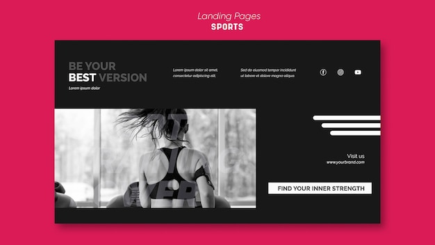 Sports Ad Landing Page Template – Free Download