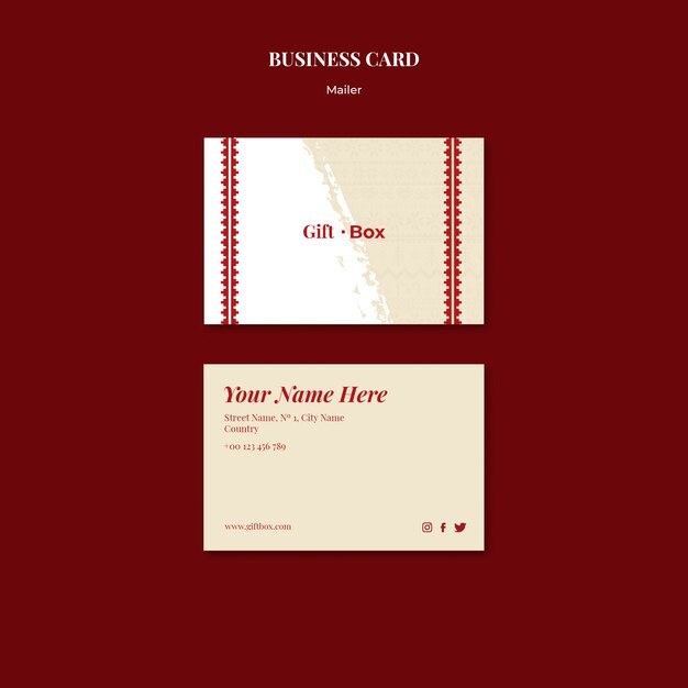 Mailer Business Card Design Template – Free Download