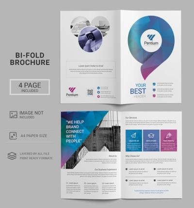 A4 Paper BiFold Brochure Template – Free Download