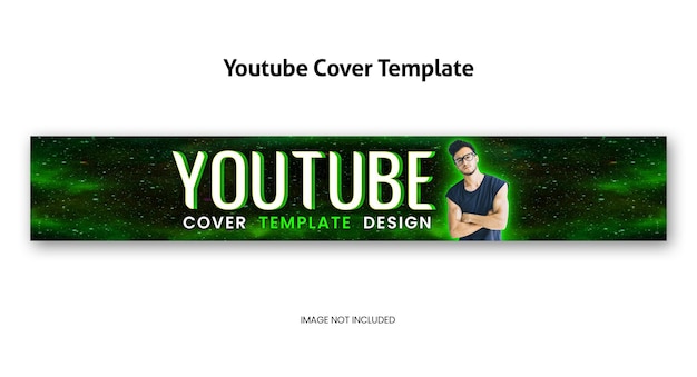 Professional YouTube Channel Cover PSD Template Design with Modern Glow Effect – Free Download