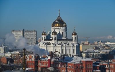 Cathedral of Christ the Savior in Moscow on a Sunny Winter Day – Free Stock Photo Download