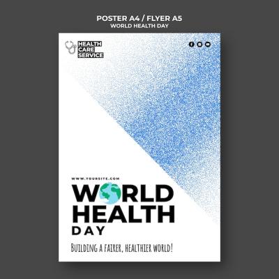 World Health Day A4 Poster and A5 Flyer Template â Free Download