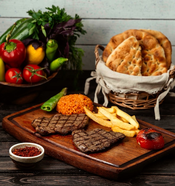 Fried Meat on Wooden Board – Free Download, Free Stock Photo