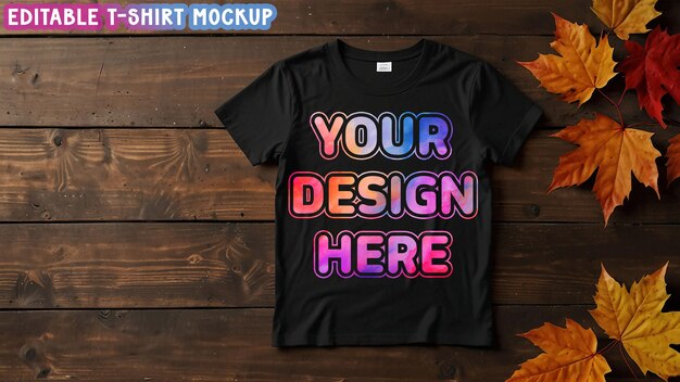 Editable Clean Halloween T-Shirt Graphic PSD Mockup Files for Presentation – Free Download