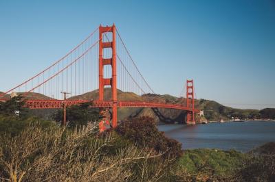 Suspension Bridge Over River Against Blue Sky – Free Stock Photo, Download for Free