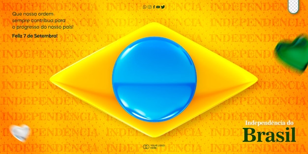 Social Media Template Design for Brazil’s Independence Day – Free Download