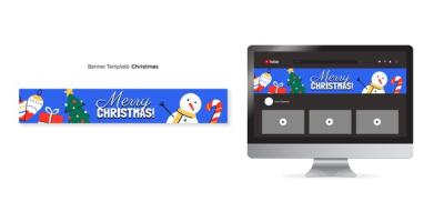 Christmas Celebration YouTube Banner – Free Download