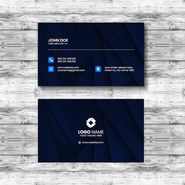 Royal Business Card Template: Clean and Modern Design – Free Download