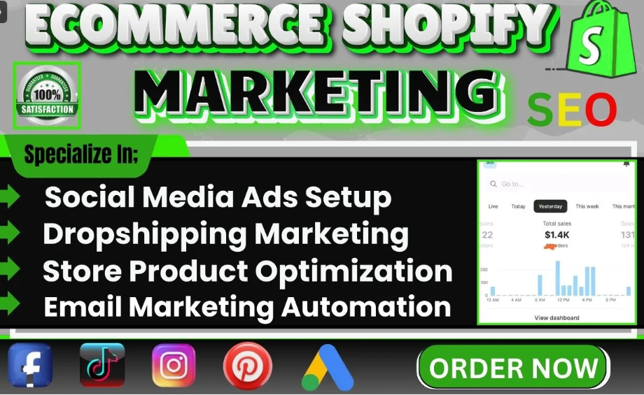 I Will Boost Your Shopify Sales with Expert Ecommerce Marketing and Dropshipping Management