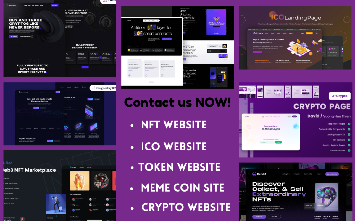 I Will Create a Crypto Website: Meme Coin, NFT Minting DApp, and Smart Contract Solutions