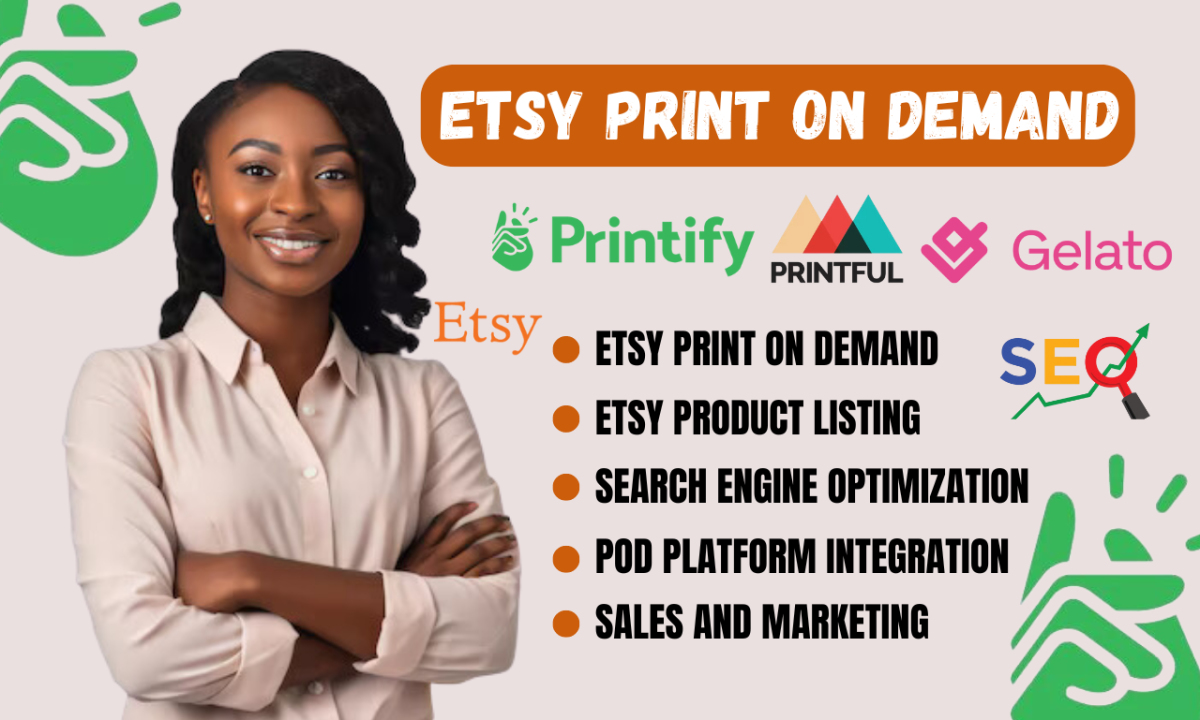 I Will Set Up Your Etsy Print on Demand Shop and Product Listings