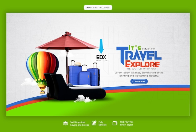 Travel and Tourism Web Banner Template – Free Download