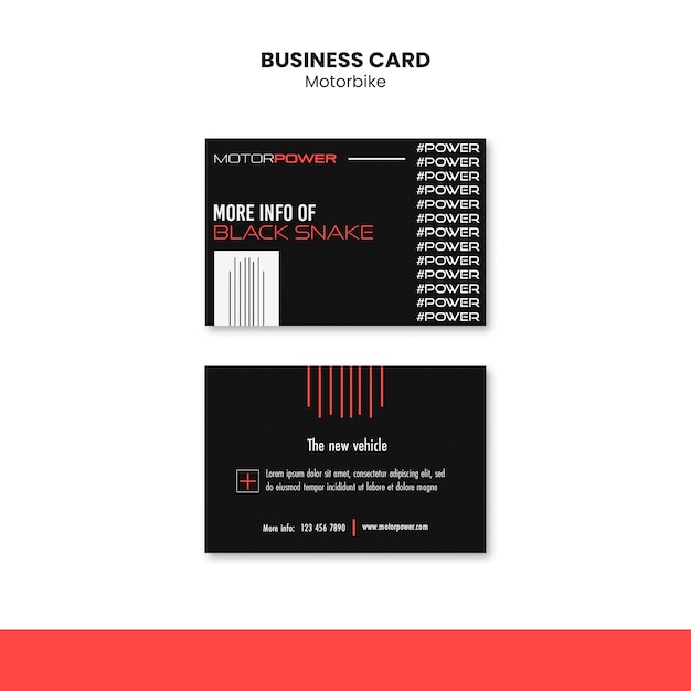 Motorbike Concept Business Card Template – Free Download