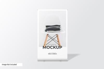 Large Standing Roll Up Banner Mockup – Free Download