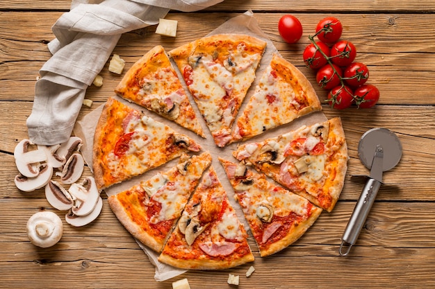 Delicious Pizza on Wooden Table – Free Stock Photo for Download