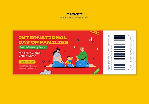 International Day of Families Ticket Template – Free Download