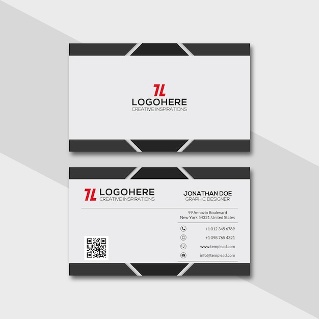 Elegant Corporate Business Card Design Template – Free to Download