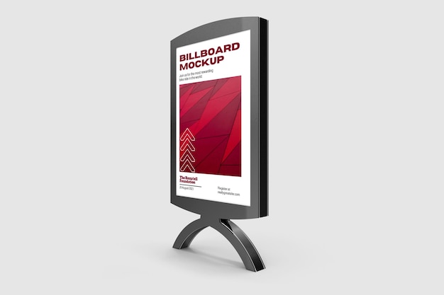 Perspective View Standing Billboard Mockup PSD Template – Free Download