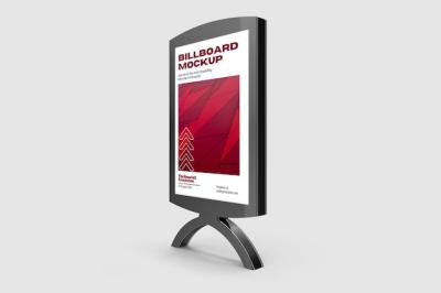 Perspective View Standing Billboard Mockup PSD Template – Free Download