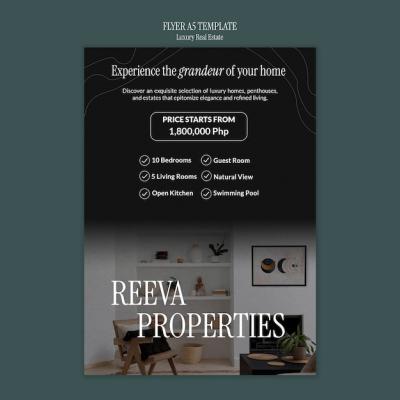 Luxury Real Estate Vertical Flyer Template – Free Download