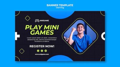 Gaming Concept Banner Template – Free Download