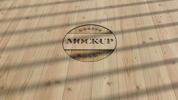 Wooden Logo Mock-Up Design – Free to Download