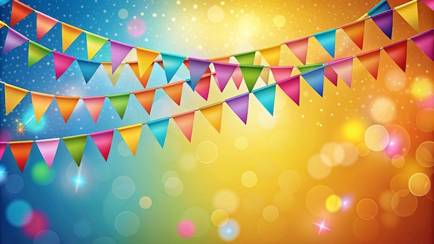 Festive Party Bunting with Bokeh Background – Free to Download