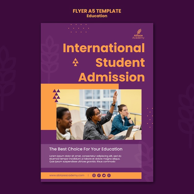 Vertical Flyer Template for University Education – Free Download