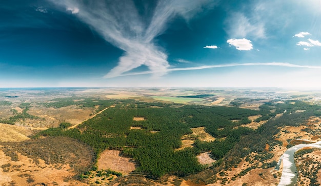 Aerial View of Landscape Against Sky – Free Download