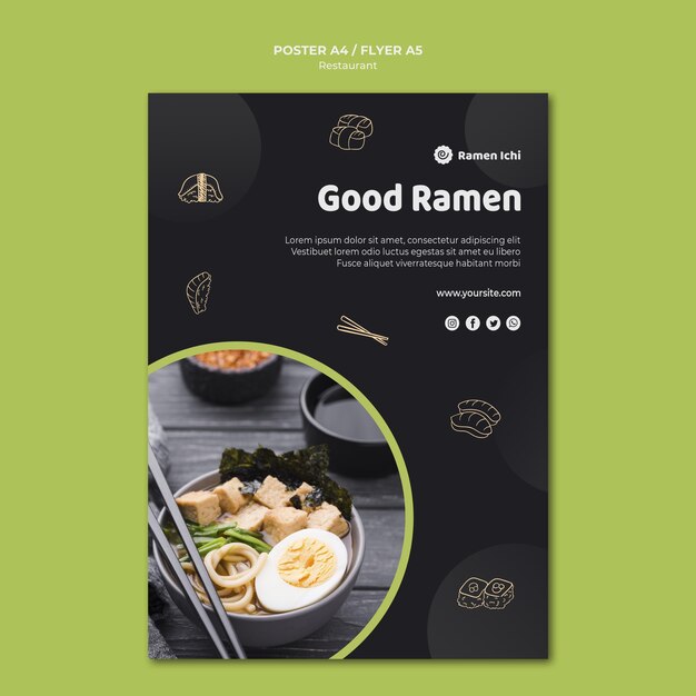 Delicious Ramen Restaurant Poster Template – Free to Download