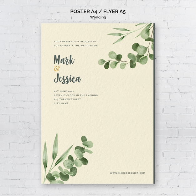 Wedding Poster Template – Free Download