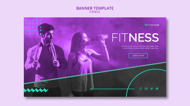 Fitness Concept Banner Template – Free Download, Download Free Stock Photo