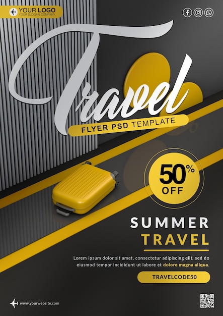 Summer Travel Flyer Template – Free Download