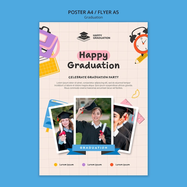 Graduation Celebration Poster Template – Free to Download